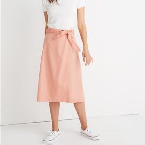 Madewell Belted Wrap MIDI Skirt